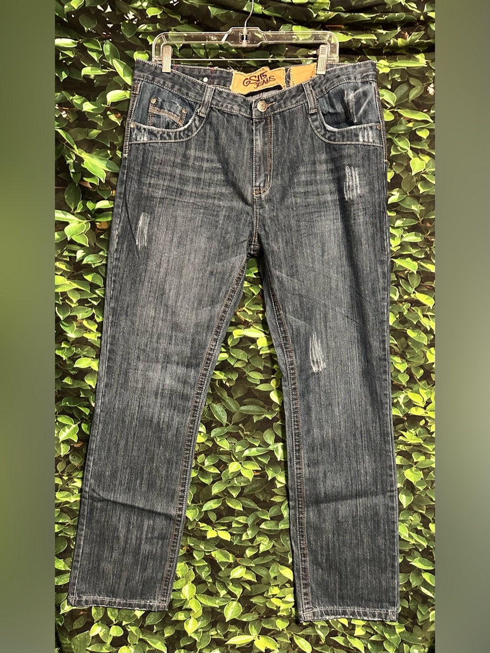 GS115 Denim Jeans Mens Dark Wash 38x33